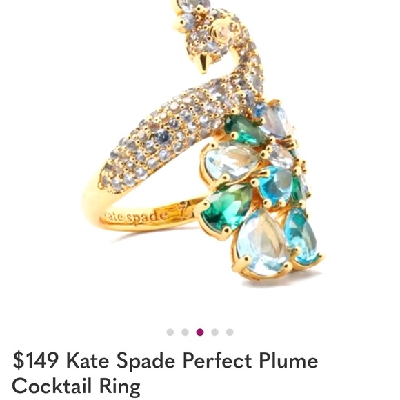 REDUCED: NWT!! $149 Kate Spade Perfect Plume Cocktail Ring, ONLY $39!!😊😊🎁🎁 - Picture 4 of 6